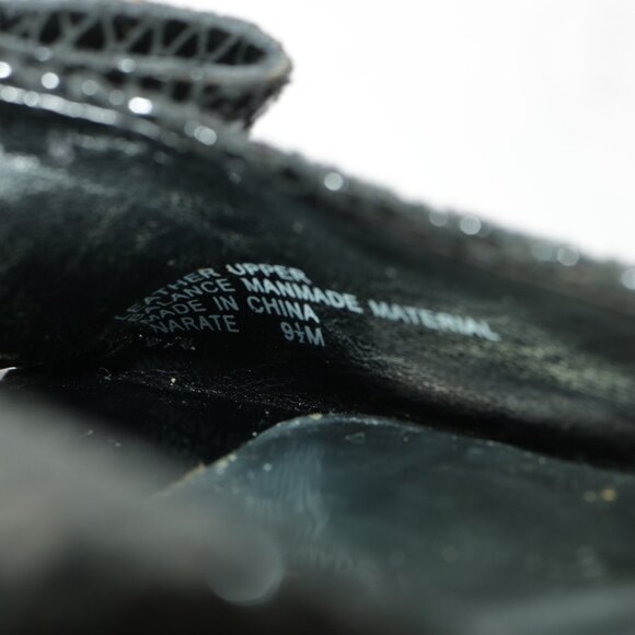 Franco Sarto Womens Narate Sandal Size 9.5 Black Python Cone Heel Mule Slide - Picture 12 of 15